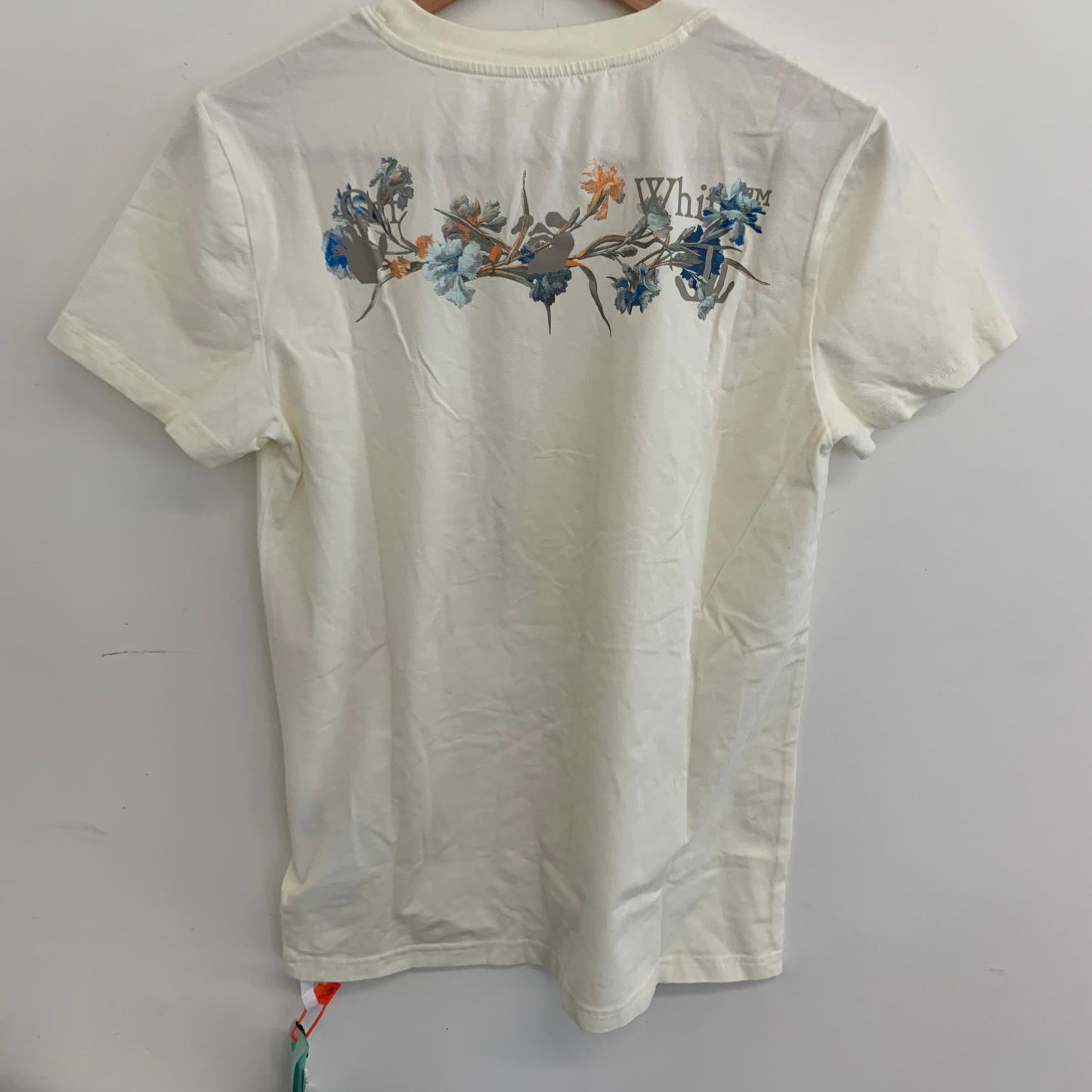 OFF-WHITE Yellow Ladies Short Sleeve Floral Beach Tee T-Shirt Size UK XS NEW