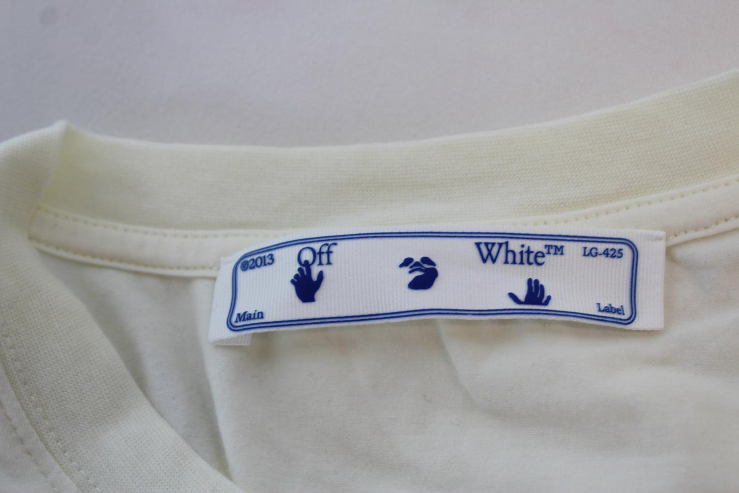 OFF-WHITE Ladies Cream Multi Flowers Short Sleeve Cotton Blend T-Shirt M NEW