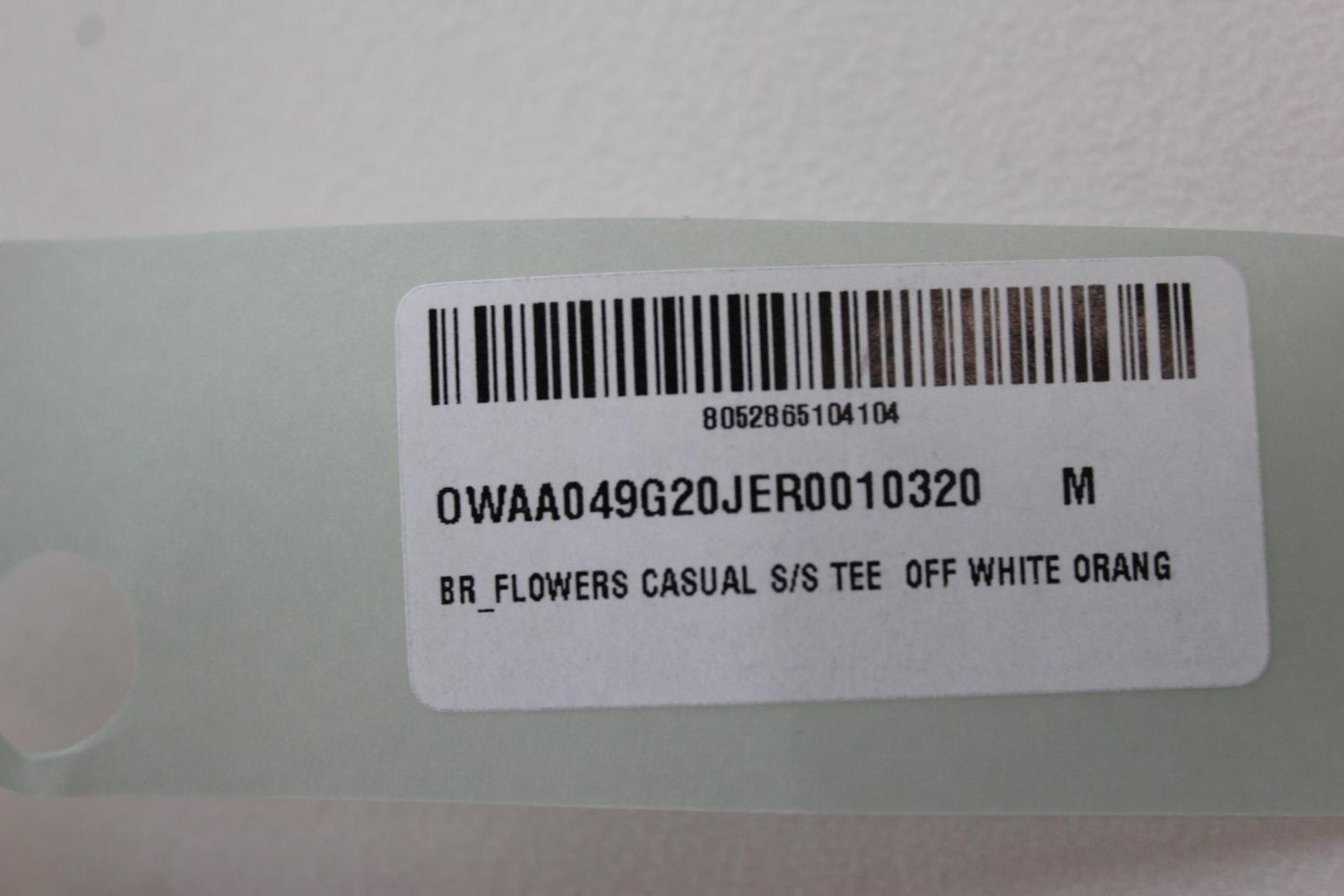 OFF-WHITE Ladies Cream Multi Flowers Short Sleeve Cotton Blend T-Shirt M NEW