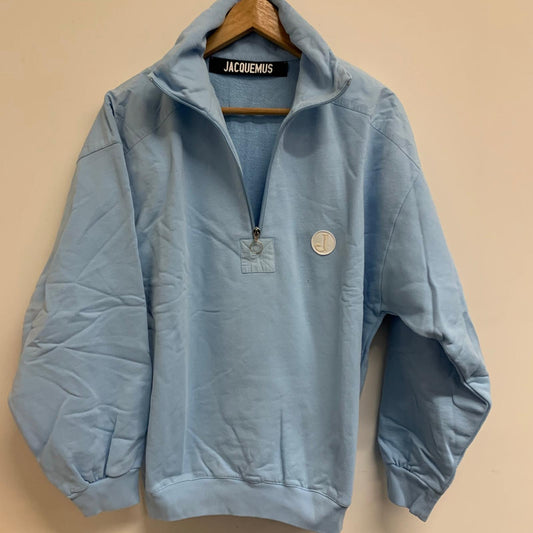 JACQUEMUS Blue Ladies Long Sleeve Collared Pullover Jumper Size UK S NEW