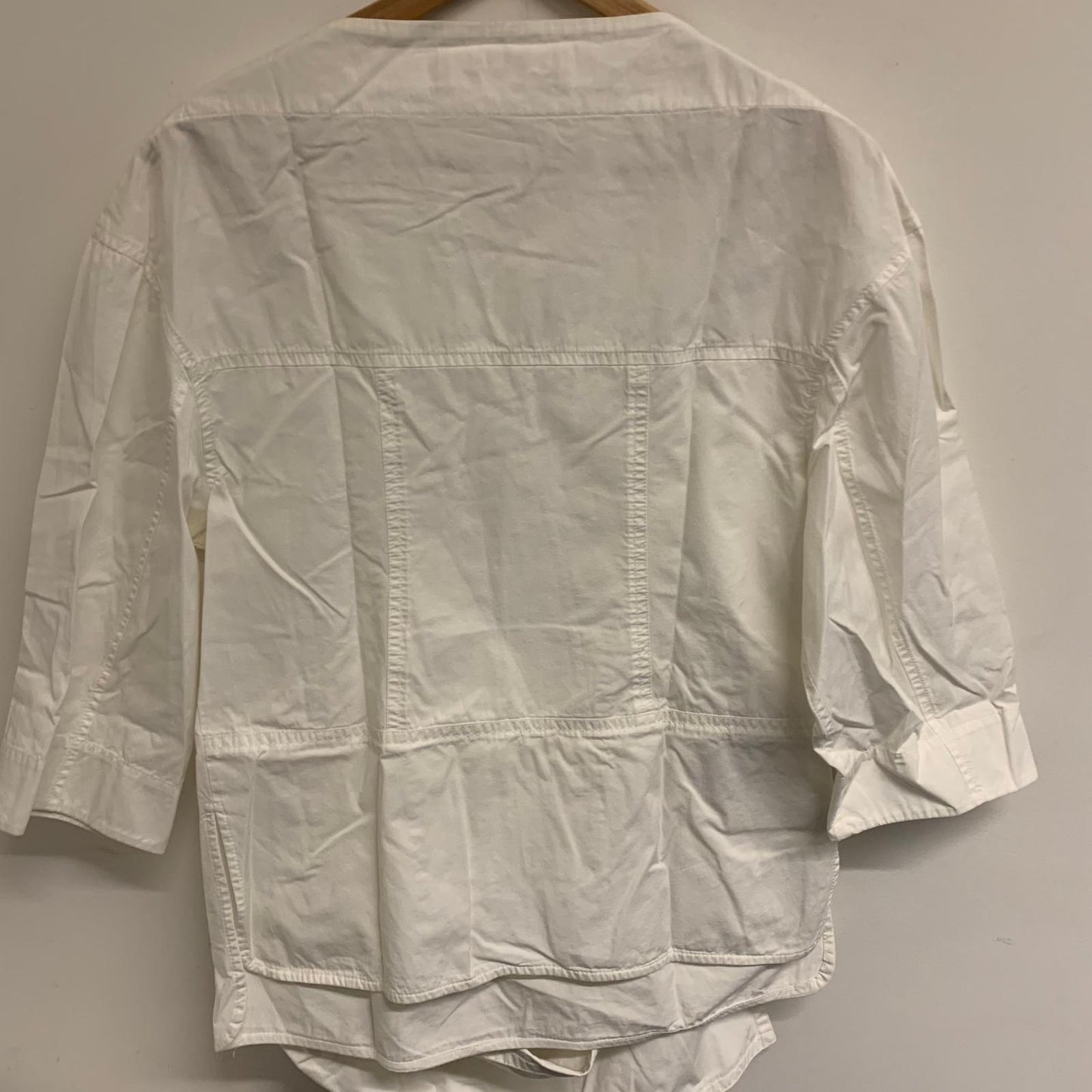 MARNI White Ladies Long Sleeve Round Neck Basic Button-Up Size UK 12 NEW