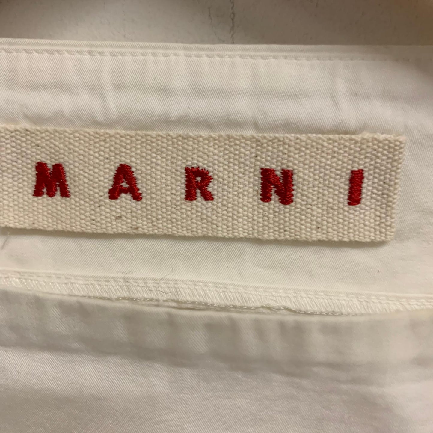 MARNI White Ladies Long Sleeve Round Neck Basic Button-Up Size UK 12 NEW