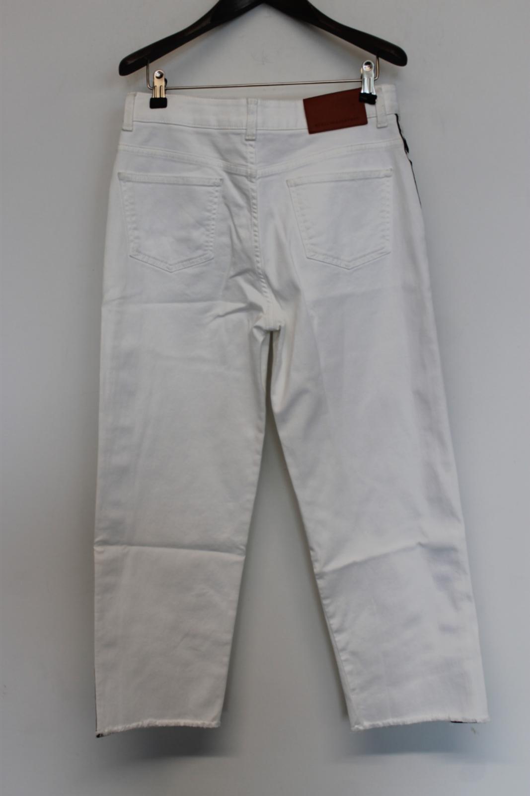 STELLA MCCARTNEY Ladies White Cotton Denim Straight Cut-Off Jeans Size 27 NEW