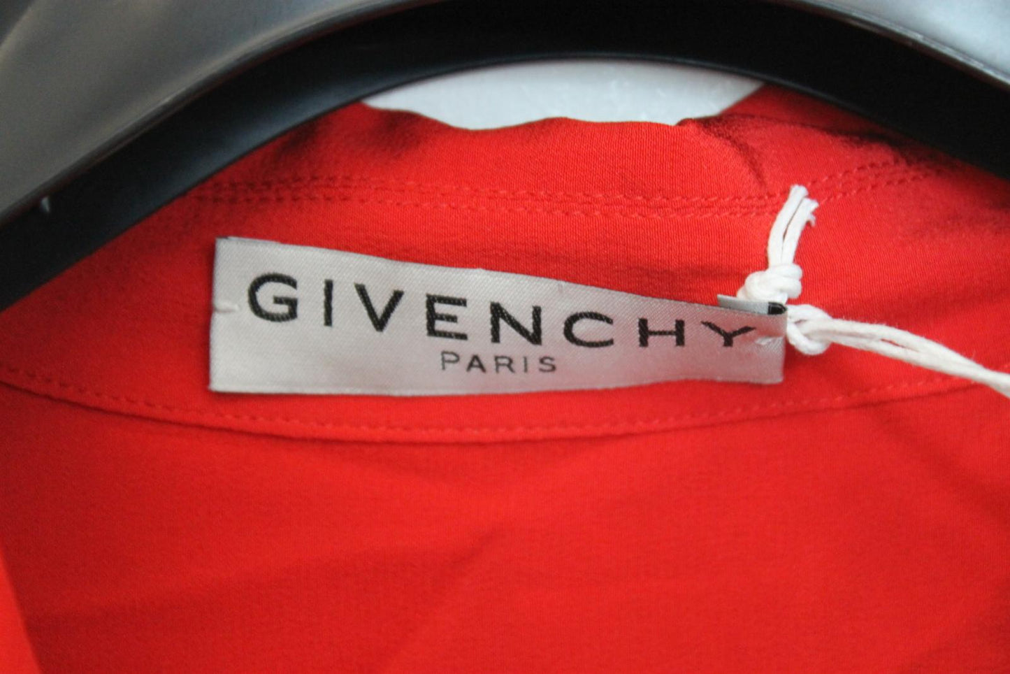 GIVENCHY Ladies Poppy Red Silk Long Sleeve Blouse EU36 UK8 BNWT