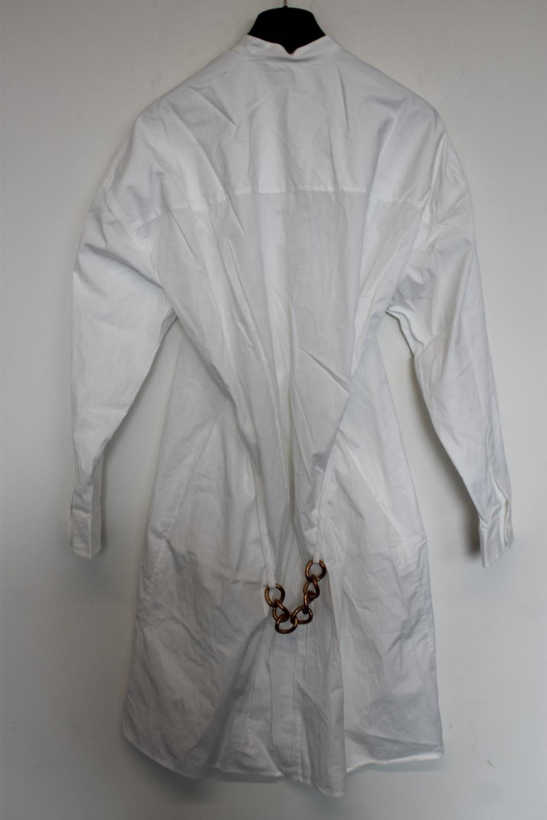 GIVENCHY Ladies White Cotton Long Sleeve Midi Shirt Dress EU34 UK6 NEW