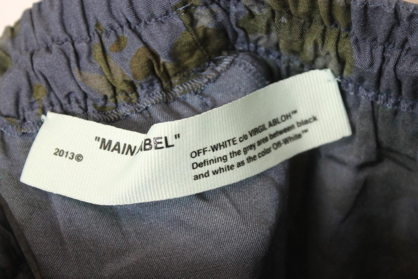 OFF-WHITE Ladies Blue/Green Cotton Blend Floral Print Trousers XS NEW