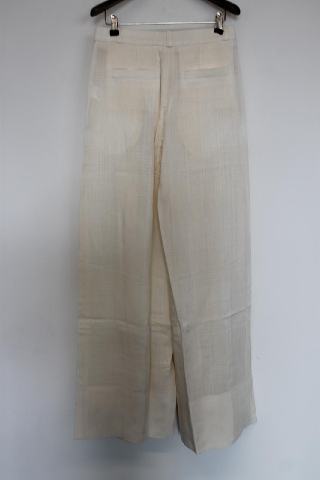 JACQUEMUS Ladies Off White La Colletionneuse Wide-Leg Trousers EU34 UK6 NEW
