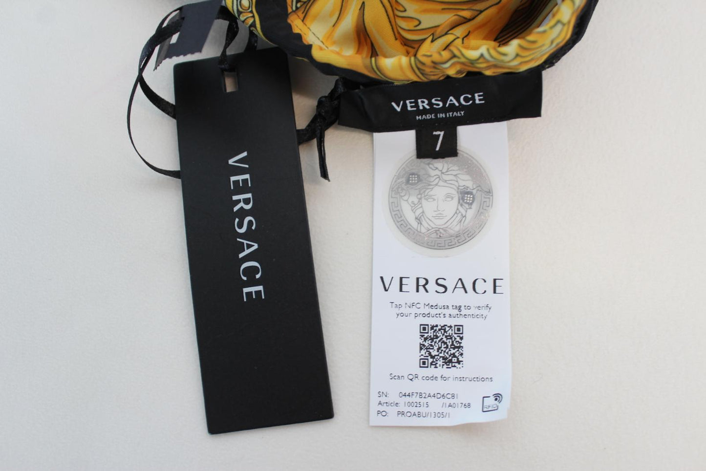 VERSACE Men's Black Gold La Coupe Des Dieux Print Swim Briefs 7/2XL/UK40 NEW