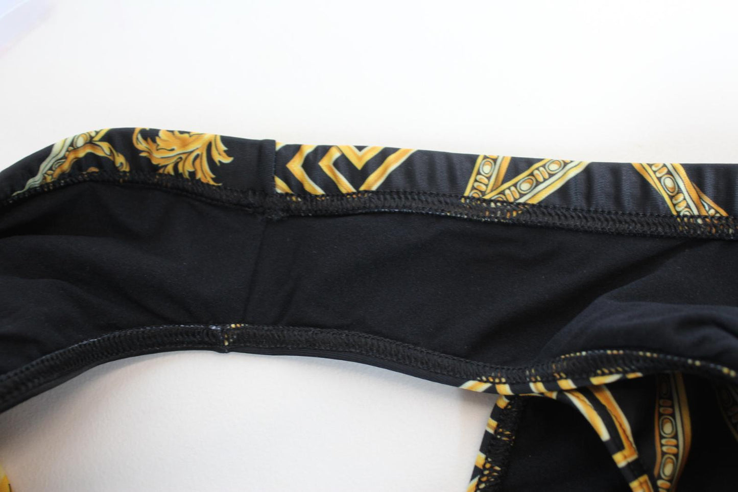 VERSACE Men's Black Gold La Coupe Des Dieux Print Swim Briefs 7/2XL/UK40 NEW