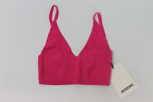 JACQUEMUS Ladies Pink Le Bandeau Valensole Knit Bikini Top Size XS BNWT