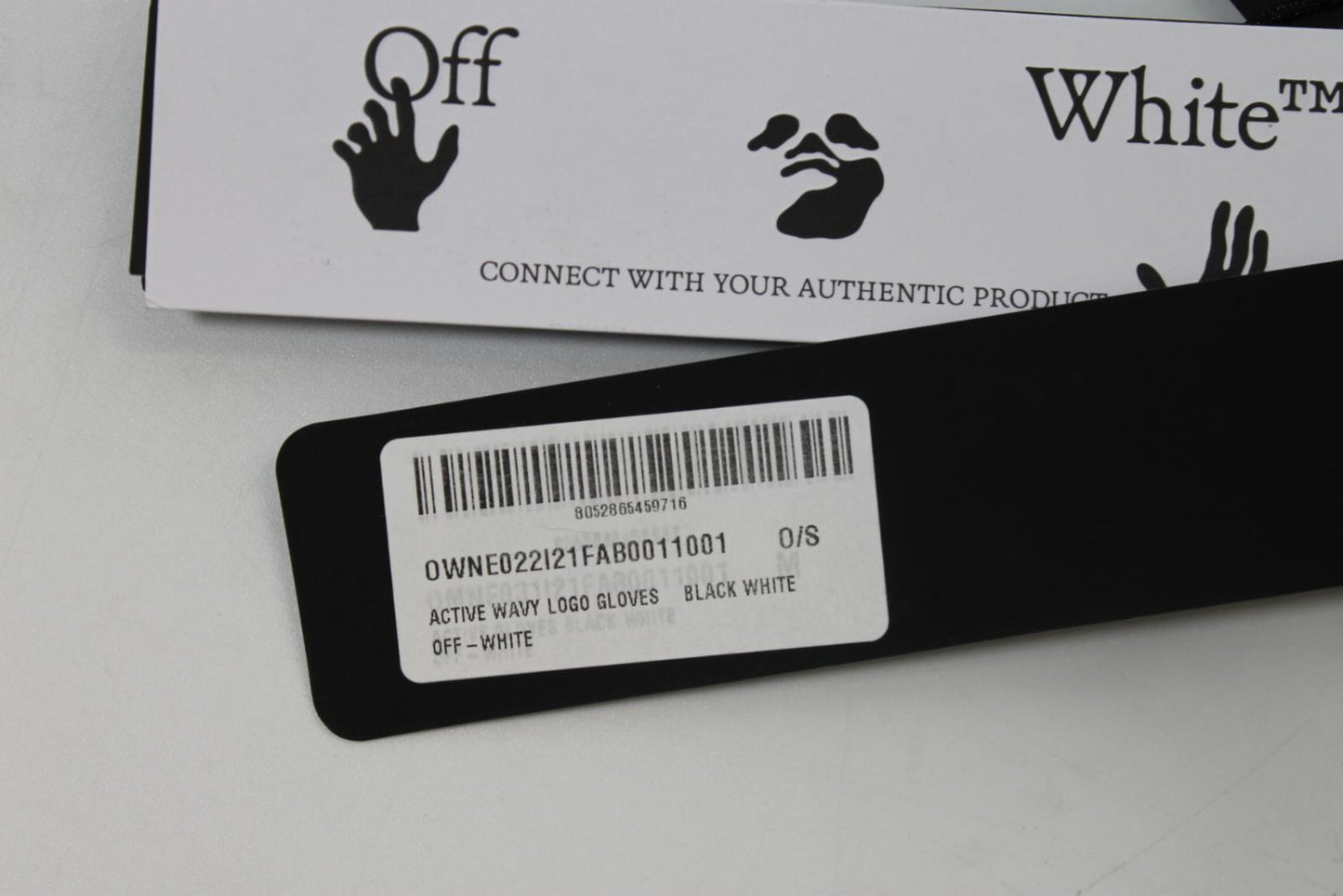 OFF-WHITE Ladies Black Active Wavy Logo Gloves O/S BNWT