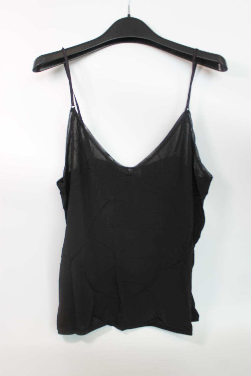 GANNI Ladies Black Camisole Tank Top Size L BNWT