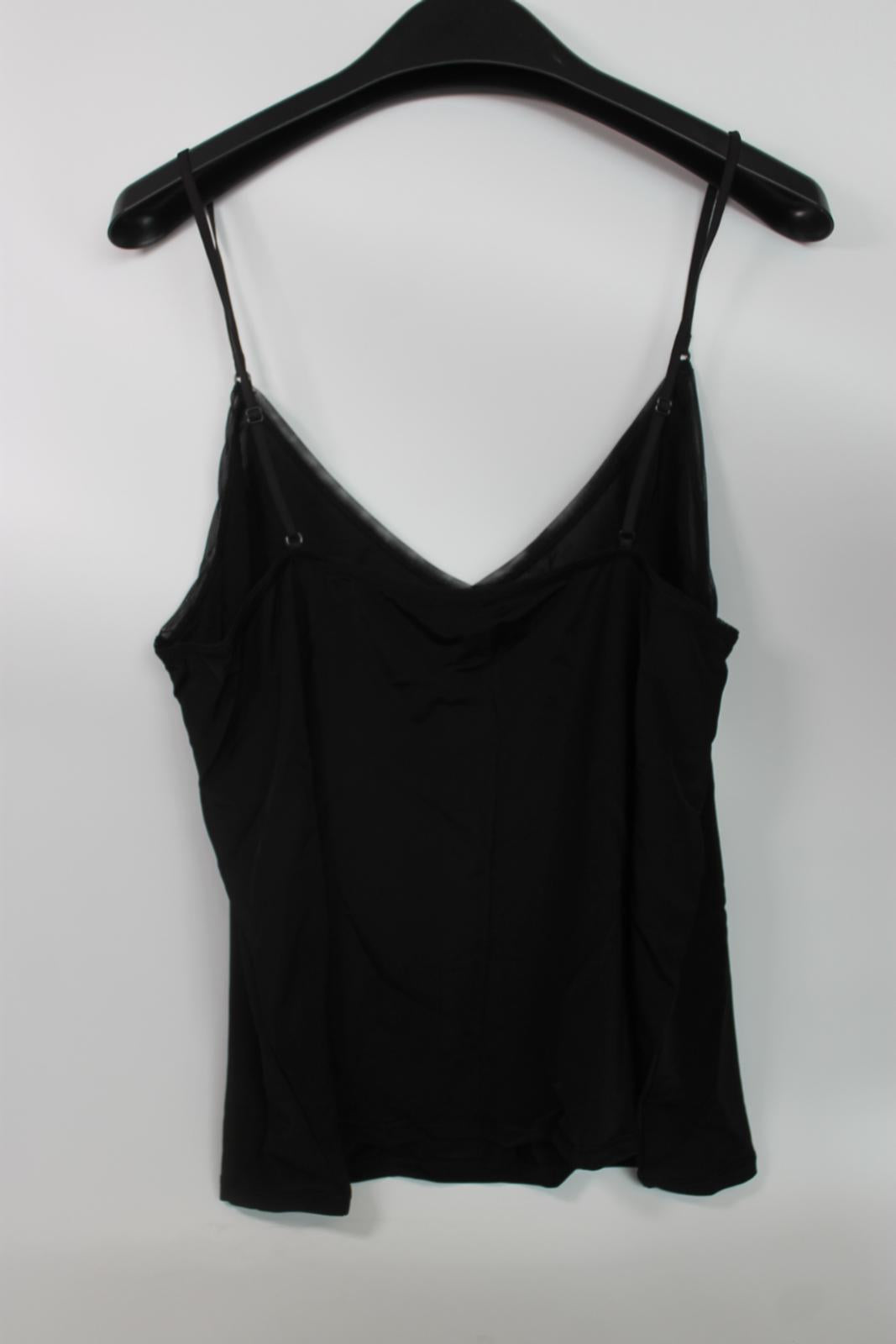 GANNI Ladies Black Camisole Tank Top Size L BNWT