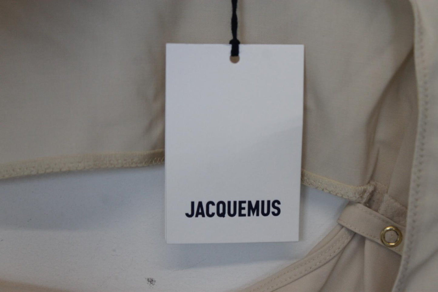 JACQUEMUS Ladies Off-White Wool Le Haut Palmi Cut-Out Blouse Top EU34 UK6 NEW