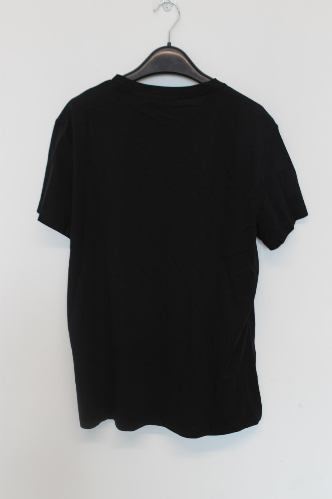 BALMAIN Ladies Black Cotton Short Sleeve Logo T-Shirt Size L NEW