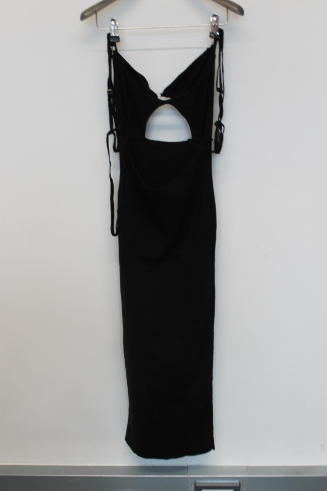 JACQUEMUS Ladies Black Linen La Robe Pila Sleeveless Midi Dress EU36 UK8 NEW