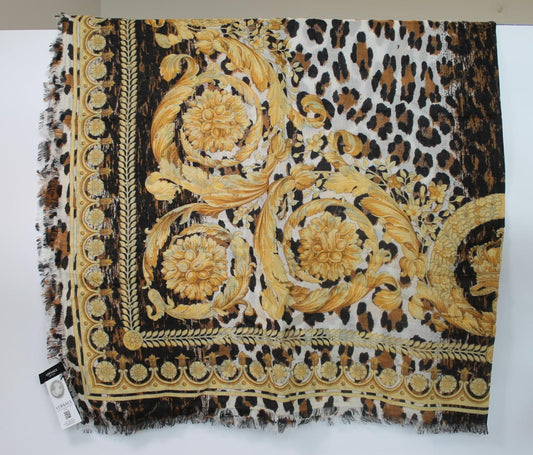 VERSACE Ladies Multicoloured Wool/Cashmere/Silk Square Scarf 90x90 O/S NEW