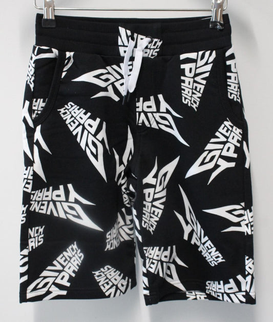 GIVENCHY Ladies Black Cotton Blend Loose Fit Board Shorts Size UK12 NEW