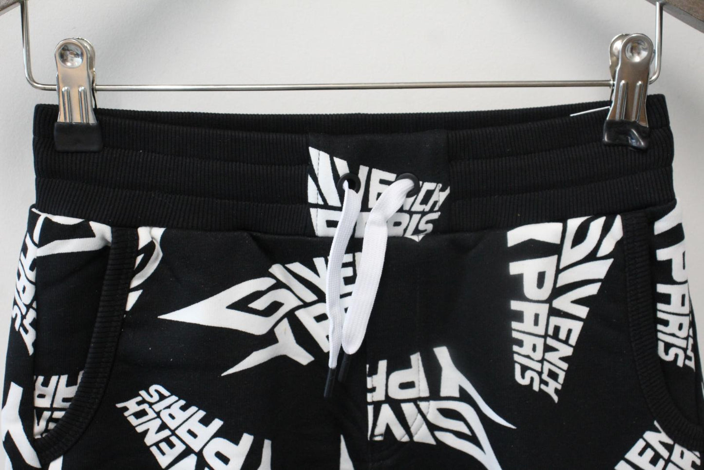 GIVENCHY Ladies Black Cotton Blend Loose Fit Board Shorts Size UK12 NEW