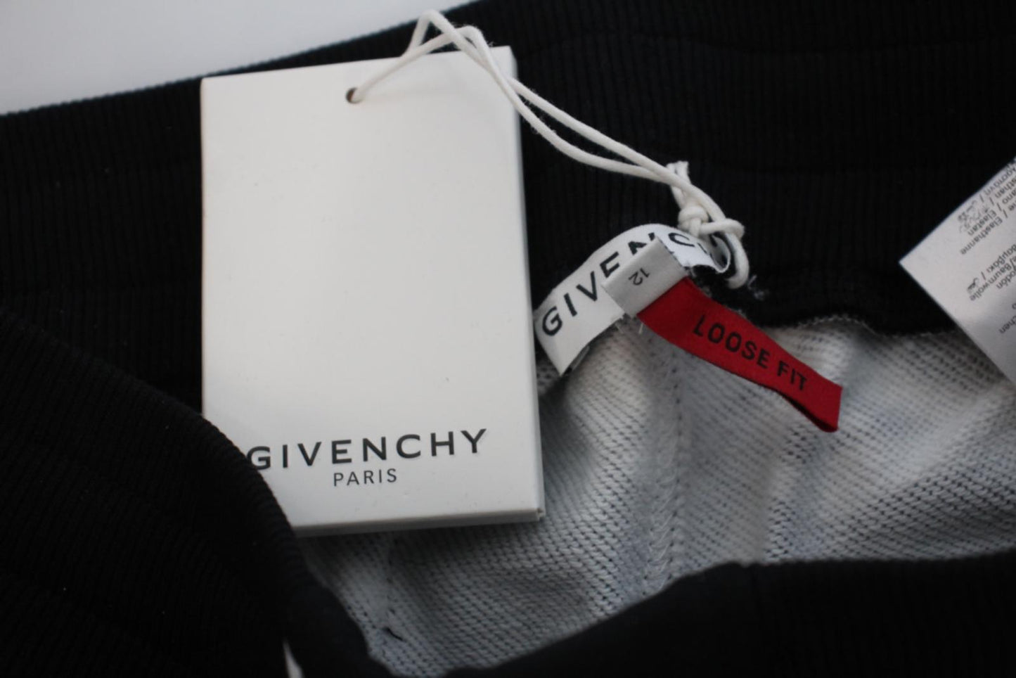 GIVENCHY Ladies Black Cotton Blend Loose Fit Board Shorts Size UK12 NEW