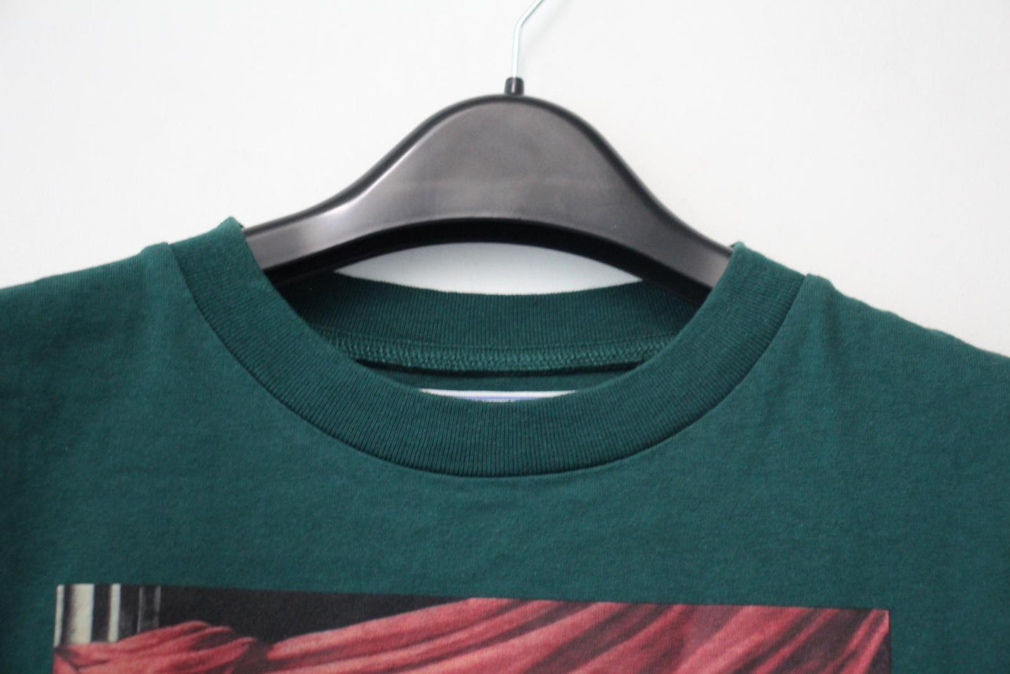 OFF-WHITE Men's Bottle Green Cotton Caravaggio Print T-Shirt Size XS NEW