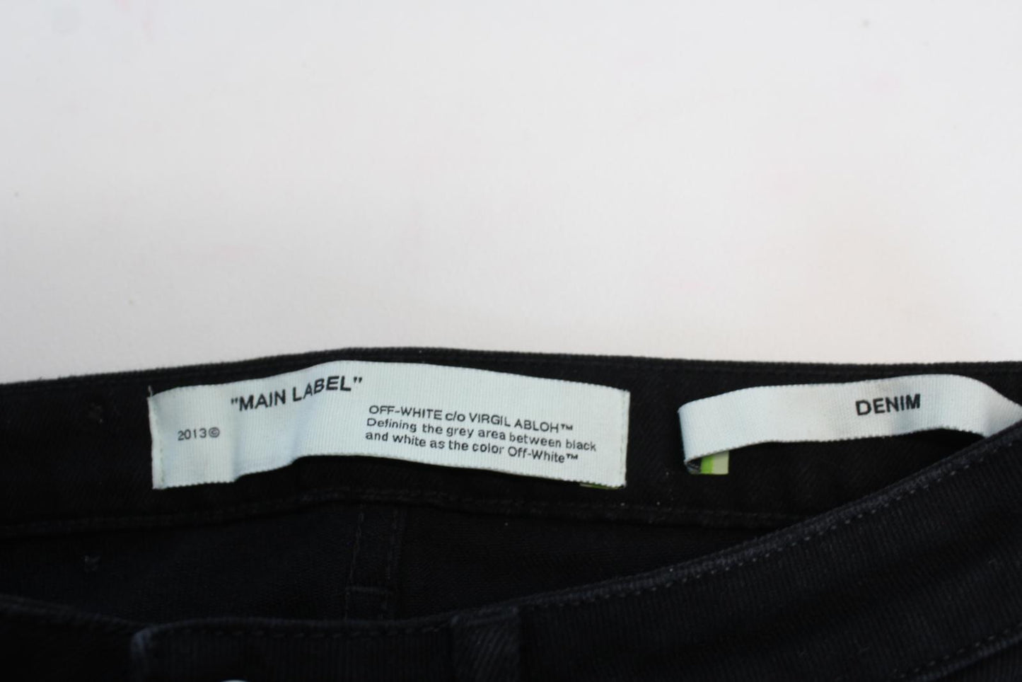OFF-WHITE Ladies Vintage Black Skinny Zip Fly Denim Jeans 27 W27 L31 NEW
