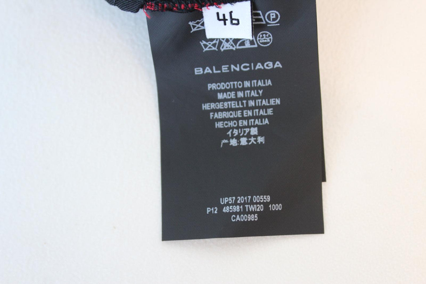 BALENCIAGA Men's Black Red Striped Zip Logo Wool Blend Trousers FR46 W32 L35 NEW