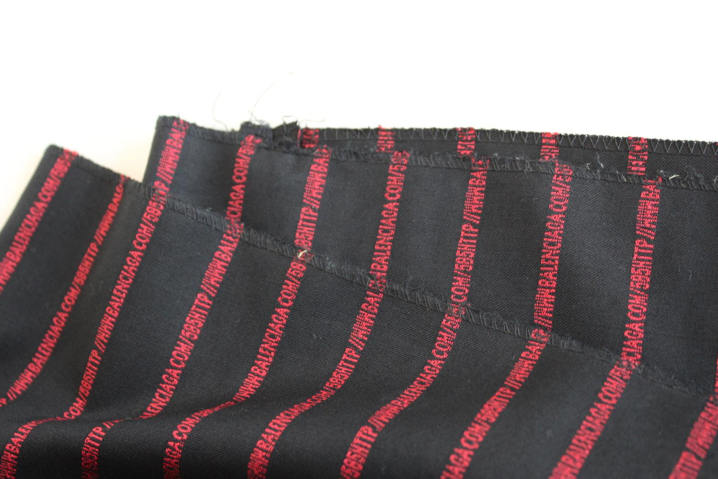 BALENCIAGA Men's Black Red Striped Zip Logo Wool Blend Trousers FR46 W32 L35 NEW