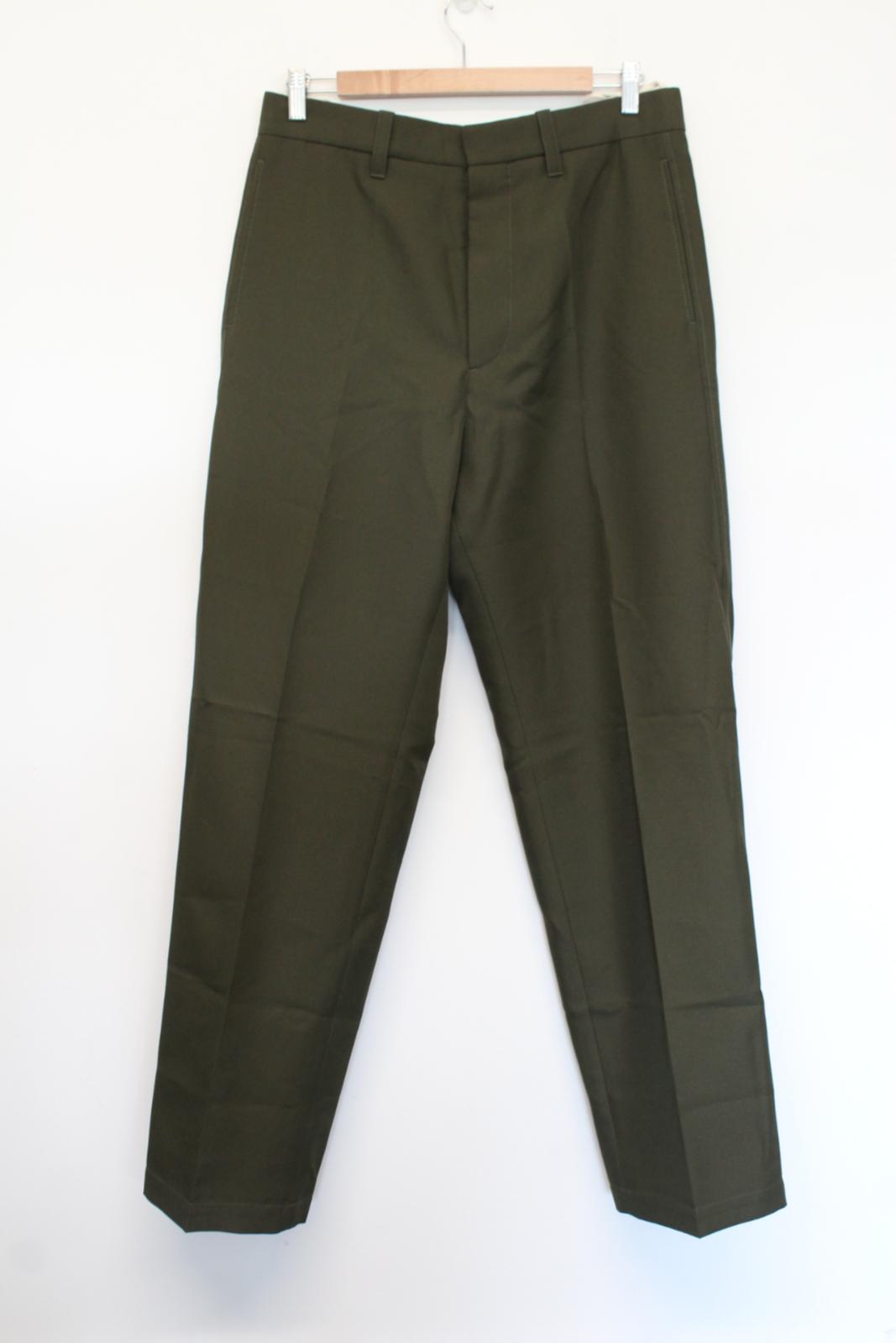 MARNI Men's Green Button Fly Twill Trousers Pants Size IT48/M W34 L33 NEW