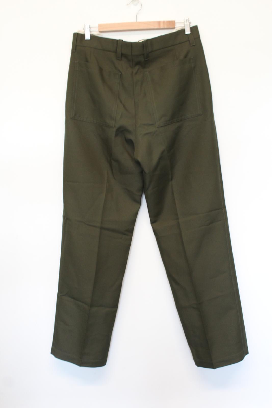 MARNI Men's Green Button Fly Twill Trousers Pants Size IT48/M W34 L33 NEW