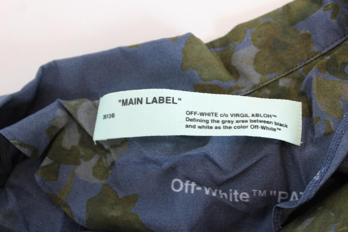 OFF-WHITE Men's Blue Green Floral Pattern Short Sleeve Pyjama Shirt M NEW