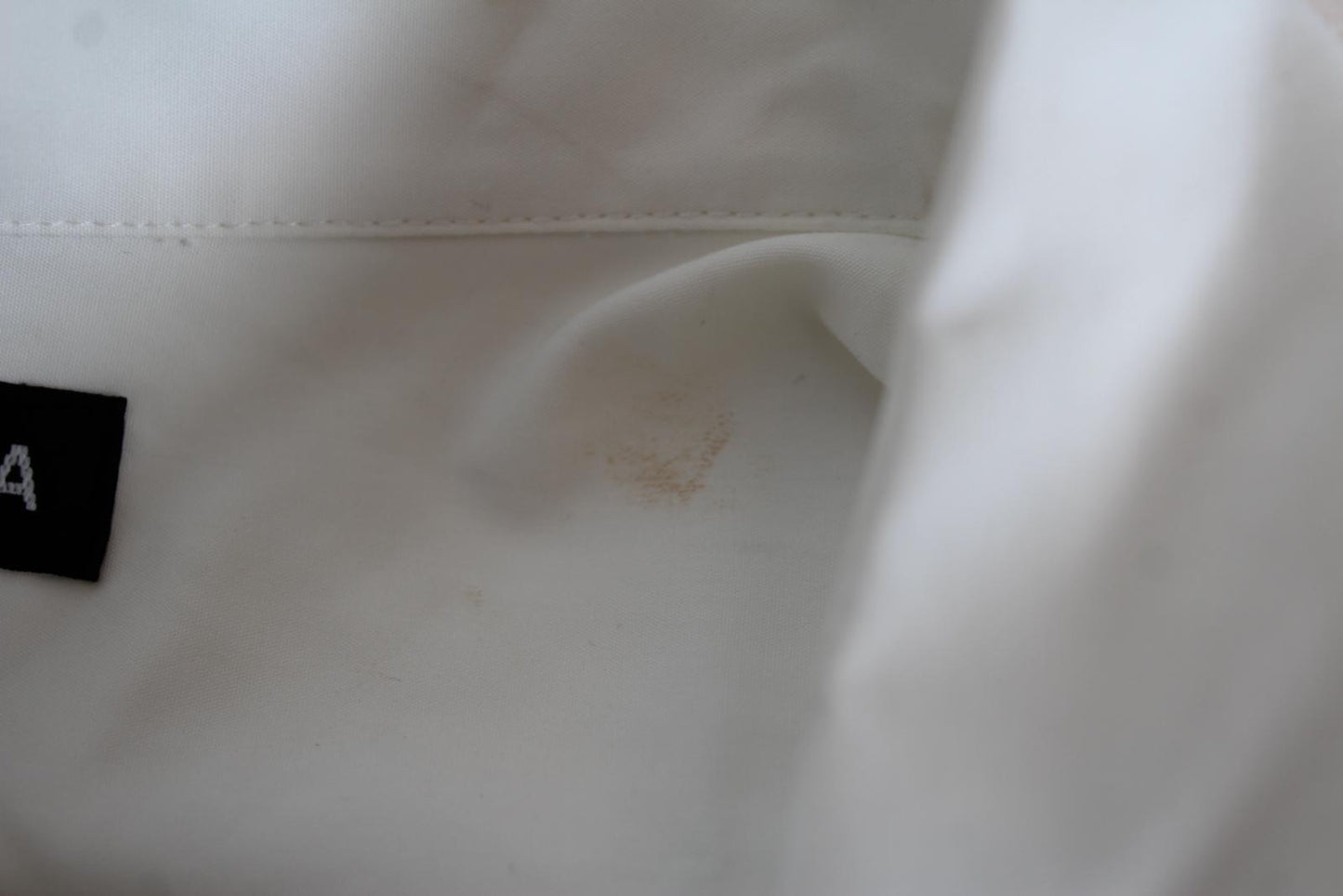 BALENCIAGA Men's White Cotton Rubber Logo Collar Classic Shirt Size 39 NEW