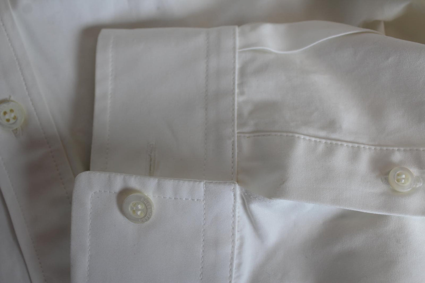 BALENCIAGA Men's White Cotton Rubber Logo Collar Classic Shirt Size 39 NEW