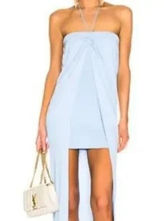 JACQUEMUS Ladies La Robe Siena Blue Knitted Halter Maxi Dress EU38 UK10 NEW