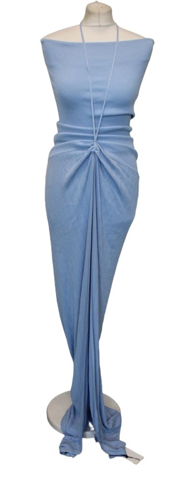 JACQUEMUS Ladies La Robe Siena Blue Knitted Halter Maxi Dress EU38 UK10 NEW