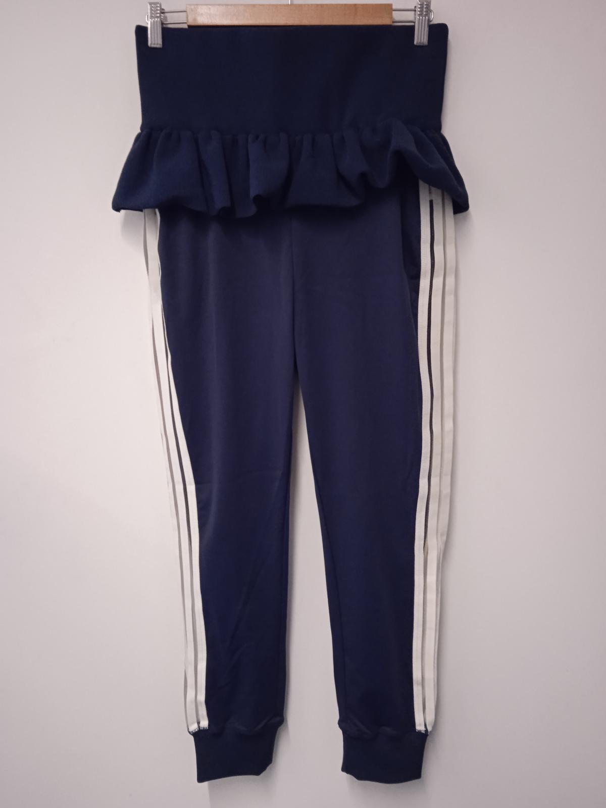 GANNI Ladies Navy Blue Presbourg High Waist Track Pants Size EU38 UK10 NEW