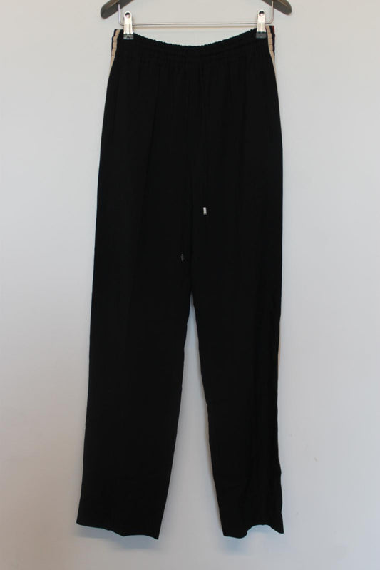 CHLOE Ladies Black Wide-Leg Jogger Track Trousers EU34 UK6 BNWT