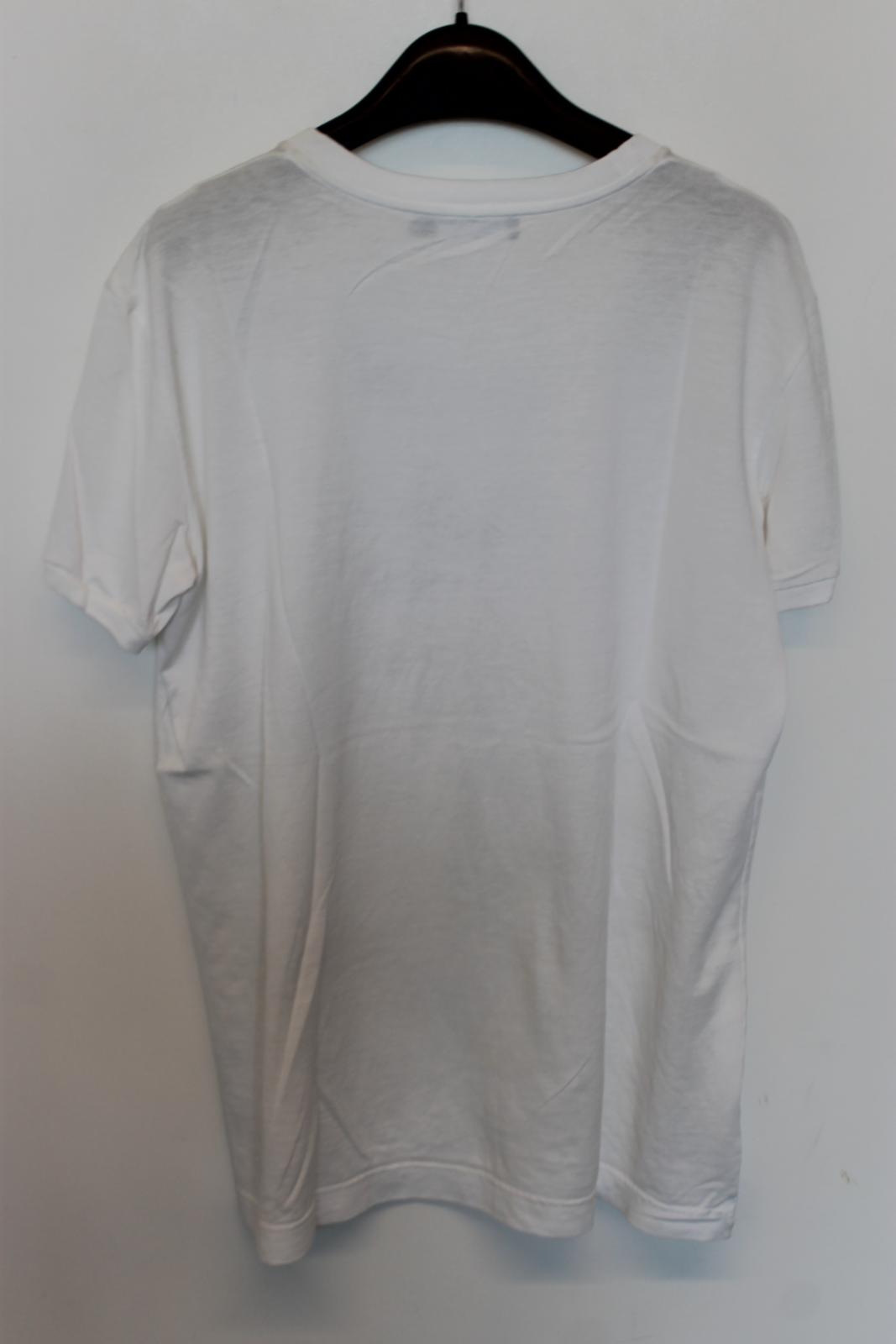DOLCE & GABBANA Ladies White Cotton Short Sleeve Fashion T-Shirt EU40 UK12 NEW