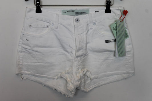 OFF-WHITE Ladies White Cotton Denim Cut-Off Shorts Size 27 NEW