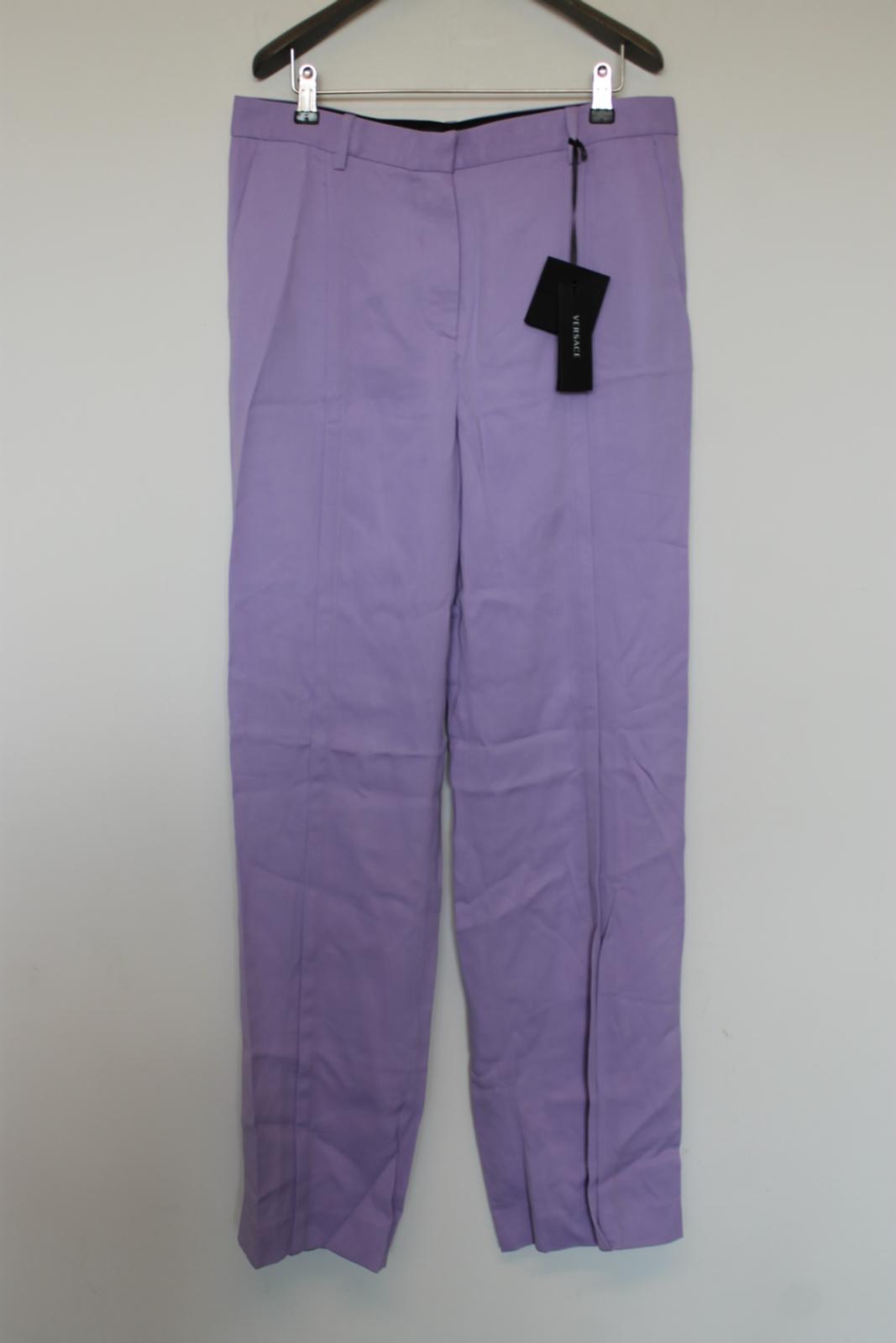 VERSACE Ladies Lavender Wide-Leg Dress Trousers EU40 UK12 BNWT