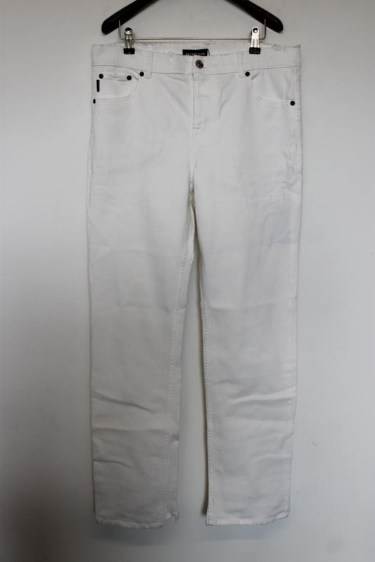 BALENCIAGA Men's White Cotton Denim Straight Jeans Size 36 NEW