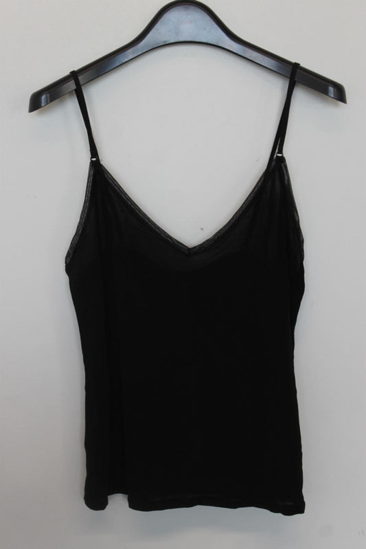 GANNI Ladies Black Camisole Tank Top Size S BNWT