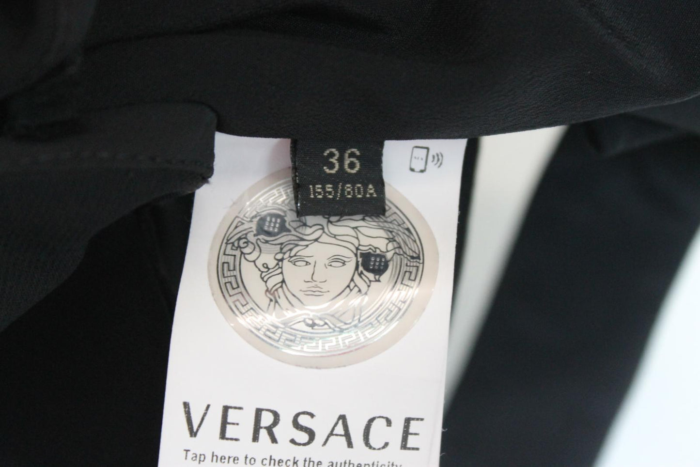 VERSACE Ladies Black Long Cross-Strap Cup Detail Dress EU36 UK8 BNWT