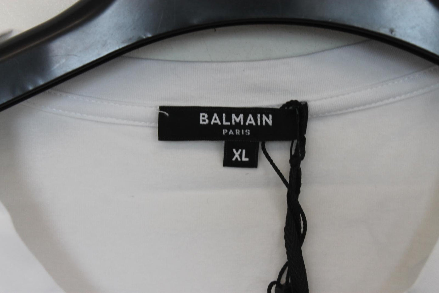 BALMAIN Ladies White Cotton Short Sleeve Embroidered Logo T-Shirt XS BNWT