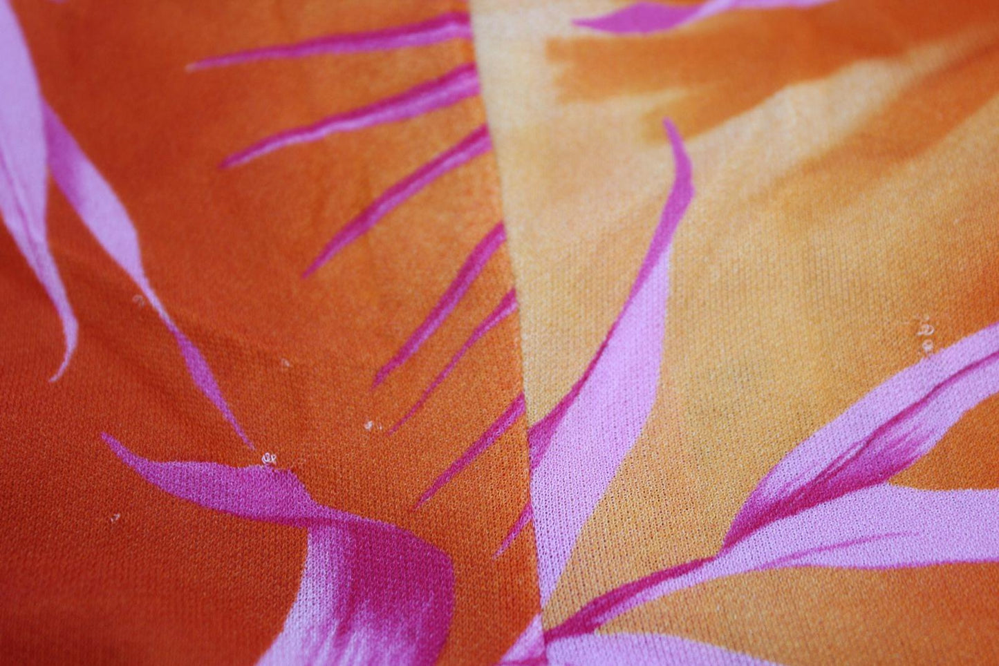 VERSACE Ladies Pink Orange Palm Print Ruched Side Slit Midi Dress IT44 UK12 NEW