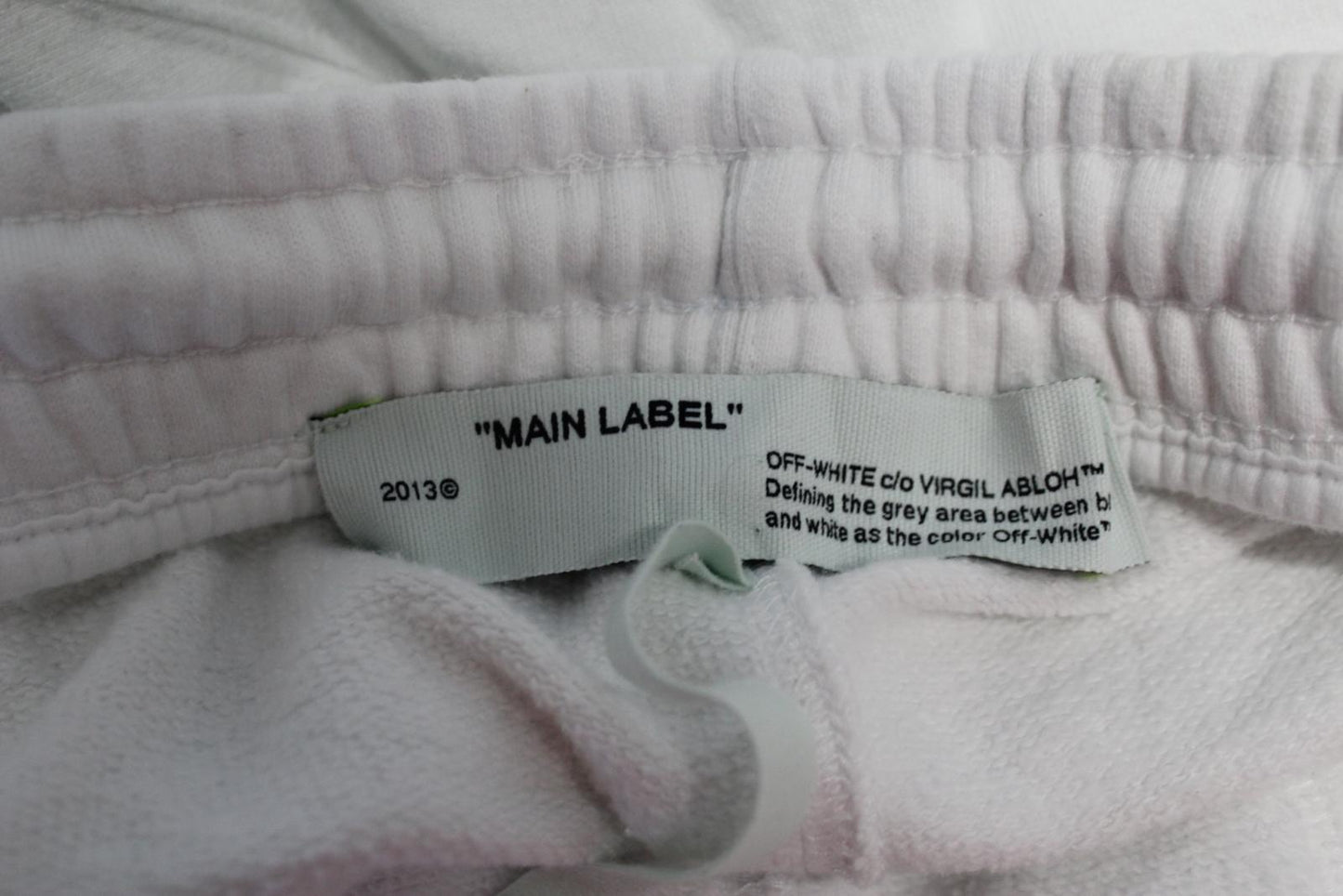 OFF-WHITE Men's White Yellow Acrylic Arrows Cotton Sweat Pants 2XL W36 L34 NEW