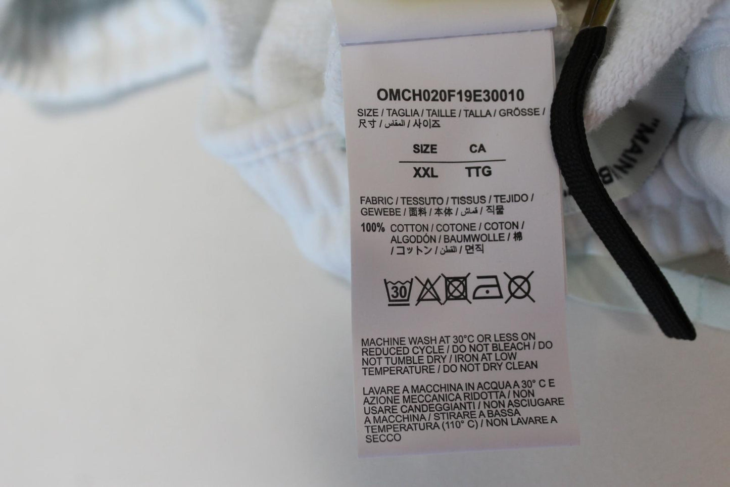 OFF-WHITE Men's White Yellow Acrylic Arrows Cotton Sweat Pants 2XL W36 L34 NEW