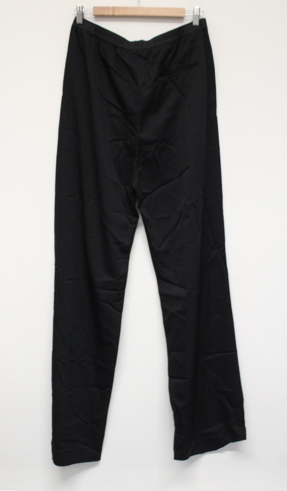 BALENCIAGA Men's Black Elastic Waist Logo Wool Blend Trousers 48/M W32 L35 NEW