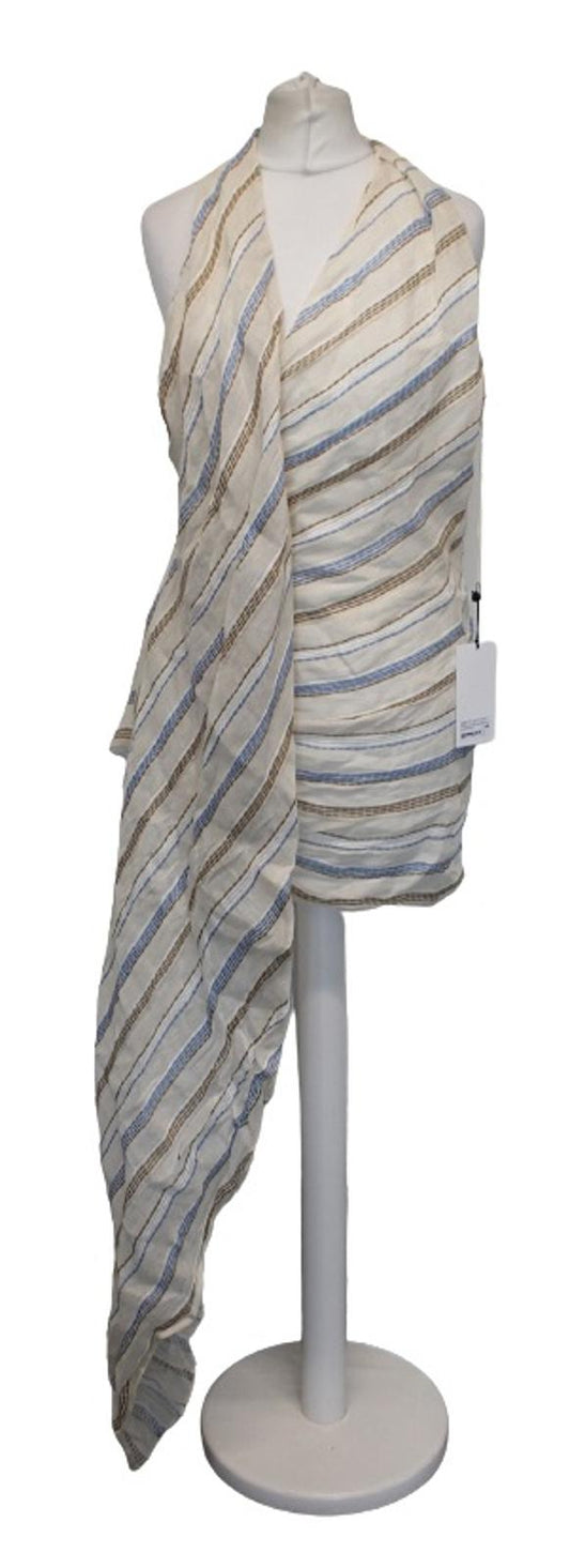 JACQUEMUS Ladies La Robe Spezia Beige Multi Striped Mini Dress EU36 UK8 NEW