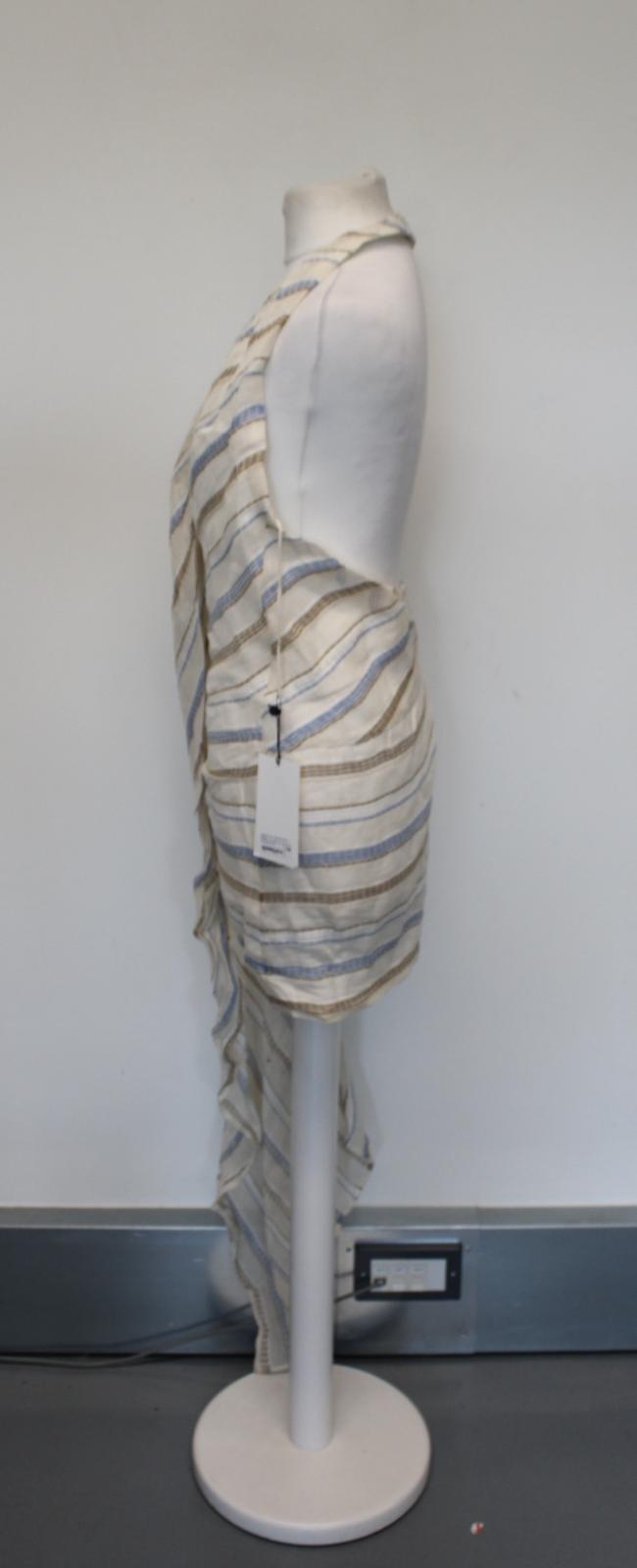 JACQUEMUS Ladies La Robe Spezia Beige Multi Striped Mini Dress EU36 UK8 NEW